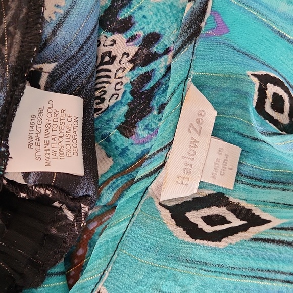 Harlow Zee Women's Embellished Sheer Peplum Blouse - Picture 12 of 12